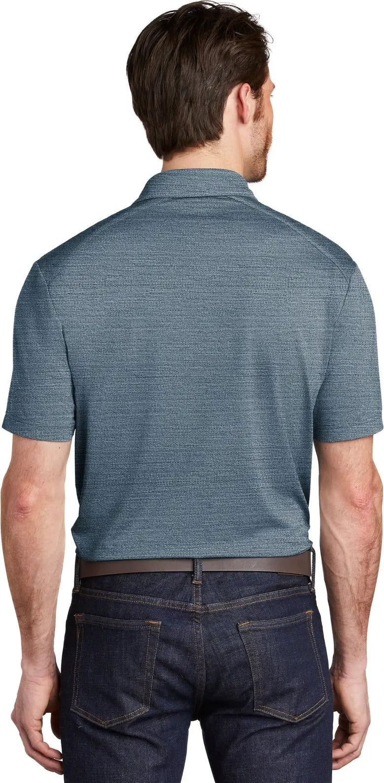 Port Authority K583 Stretch Heather Polo - Regatta Blue Gusty Gray