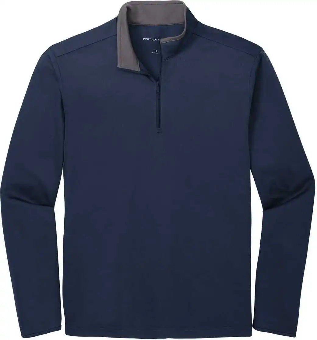 Port Authority K584 Silk Touch Performance 1/4-zip K584navy Steel Gray
