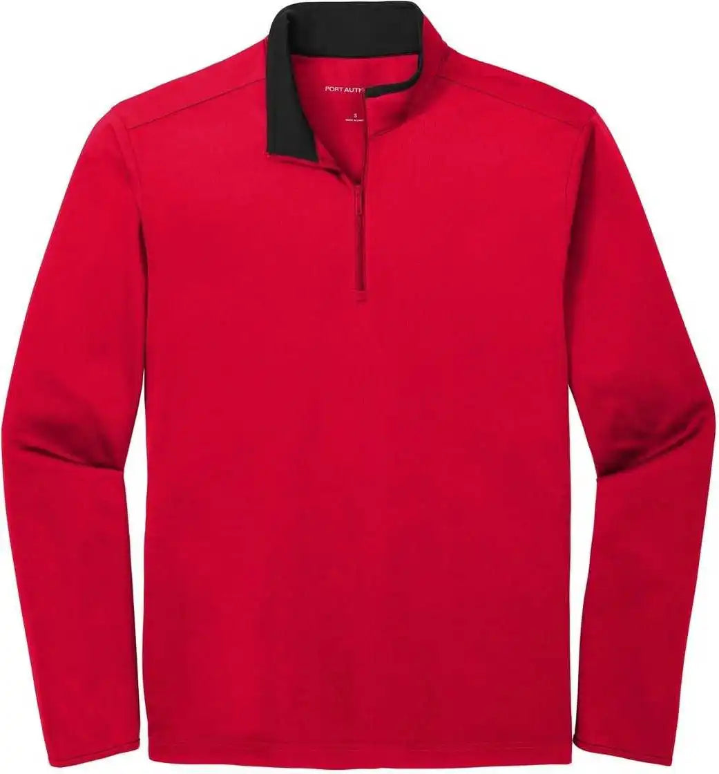Port Authority K584 Silk Touch Performance 1/4-zip K584red Black