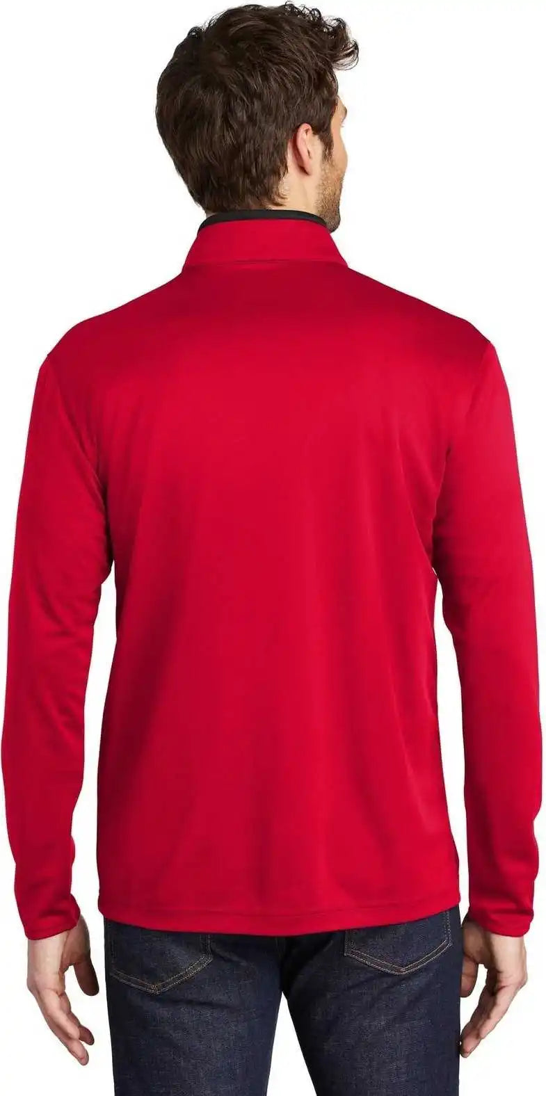 Port Authority K584 Silk Touch Performance 1/4-zip K584red Black