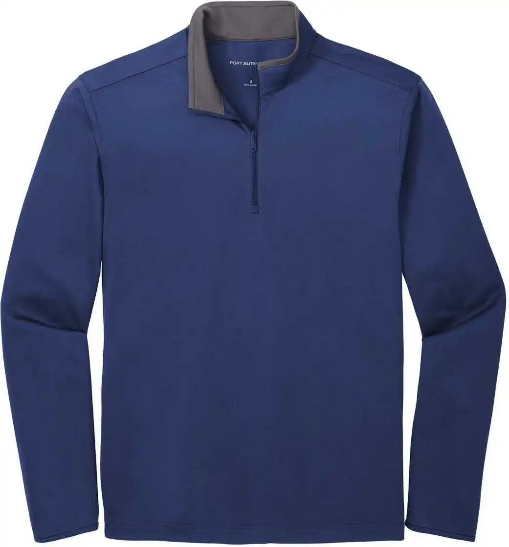Port Authority K584 Silk Touch Performance 1/4-zip K584royal Steel Gray