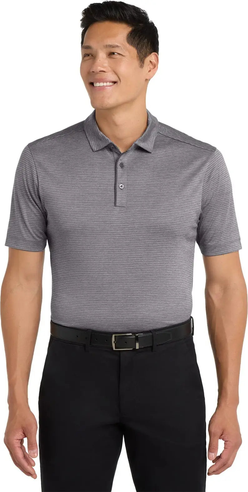 Port Authority K585 Shadow Stripe Polo - Gray - Adult Xs