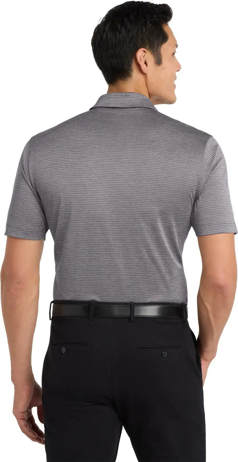 Port Authority K585 Shadow Stripe Polo - Gray