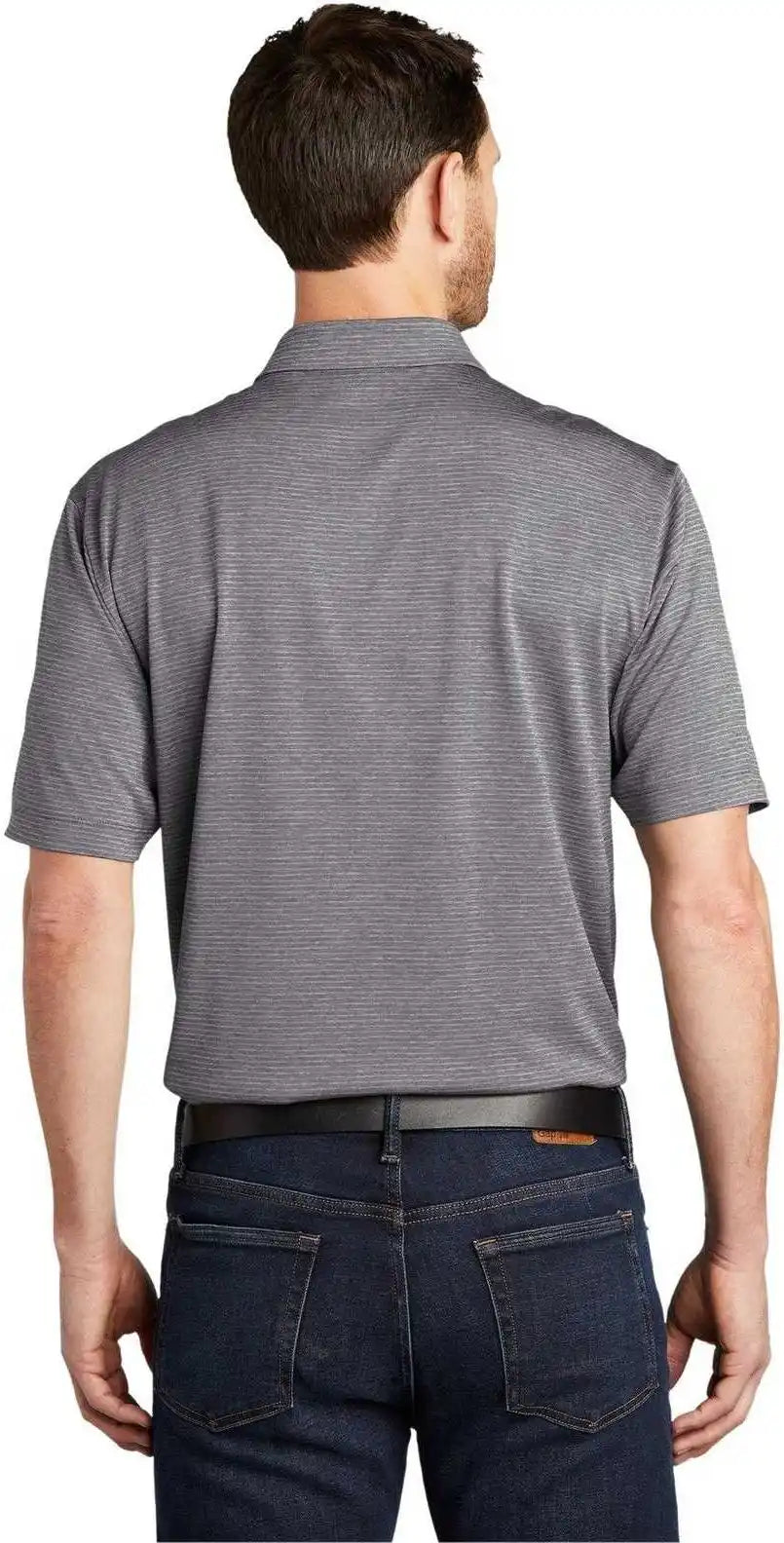 Port Authority K585 Shadow Stripe Polo Gray