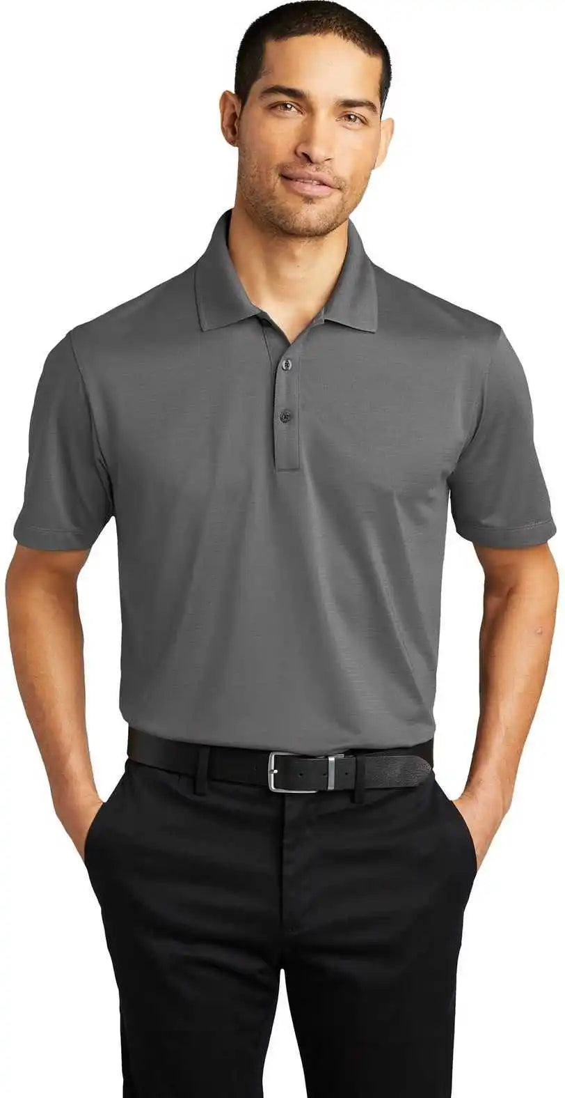 Port Authority K587 Eclipse Stretch Polo Shadow Gray