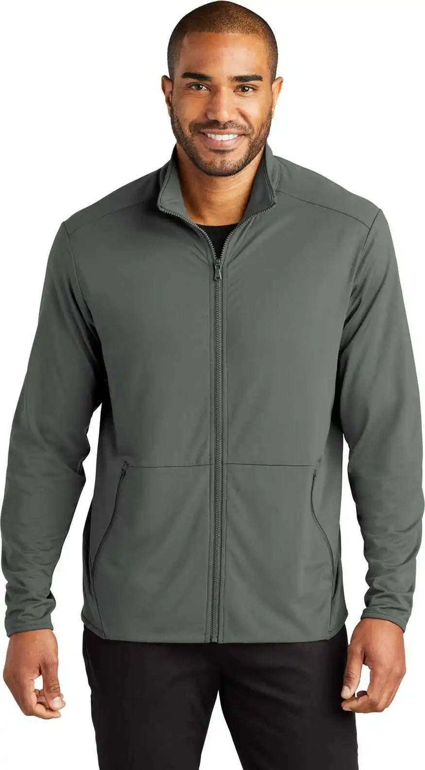 Port Authority K595 Accord Stretch Fleece Full Zip Pewter