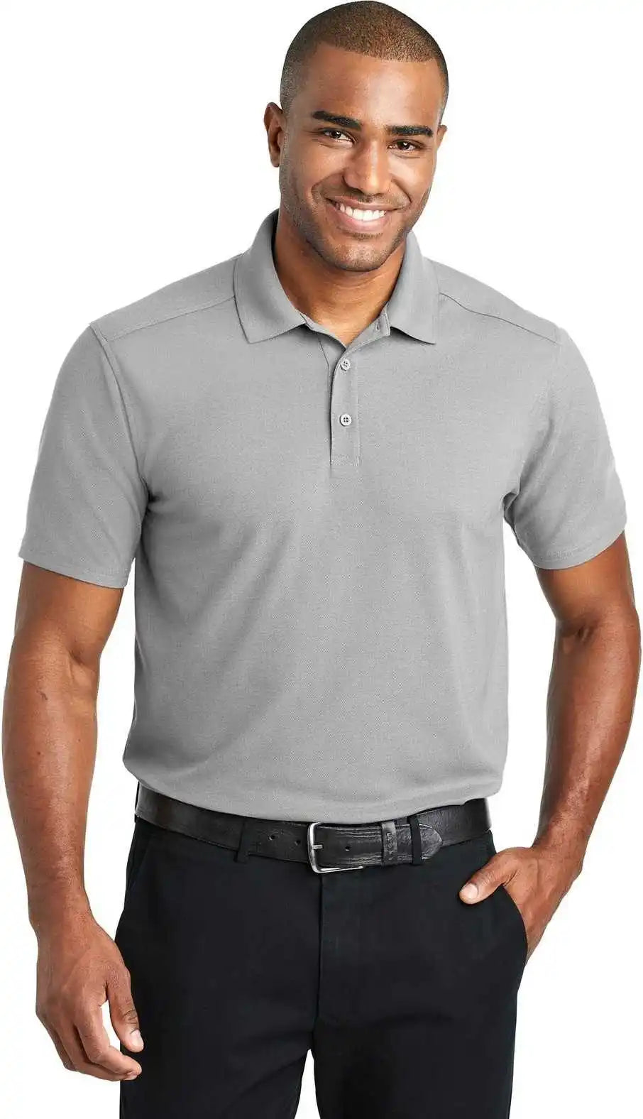 Port Authority K600 Ezperformance Pique Polo Gusty Gray