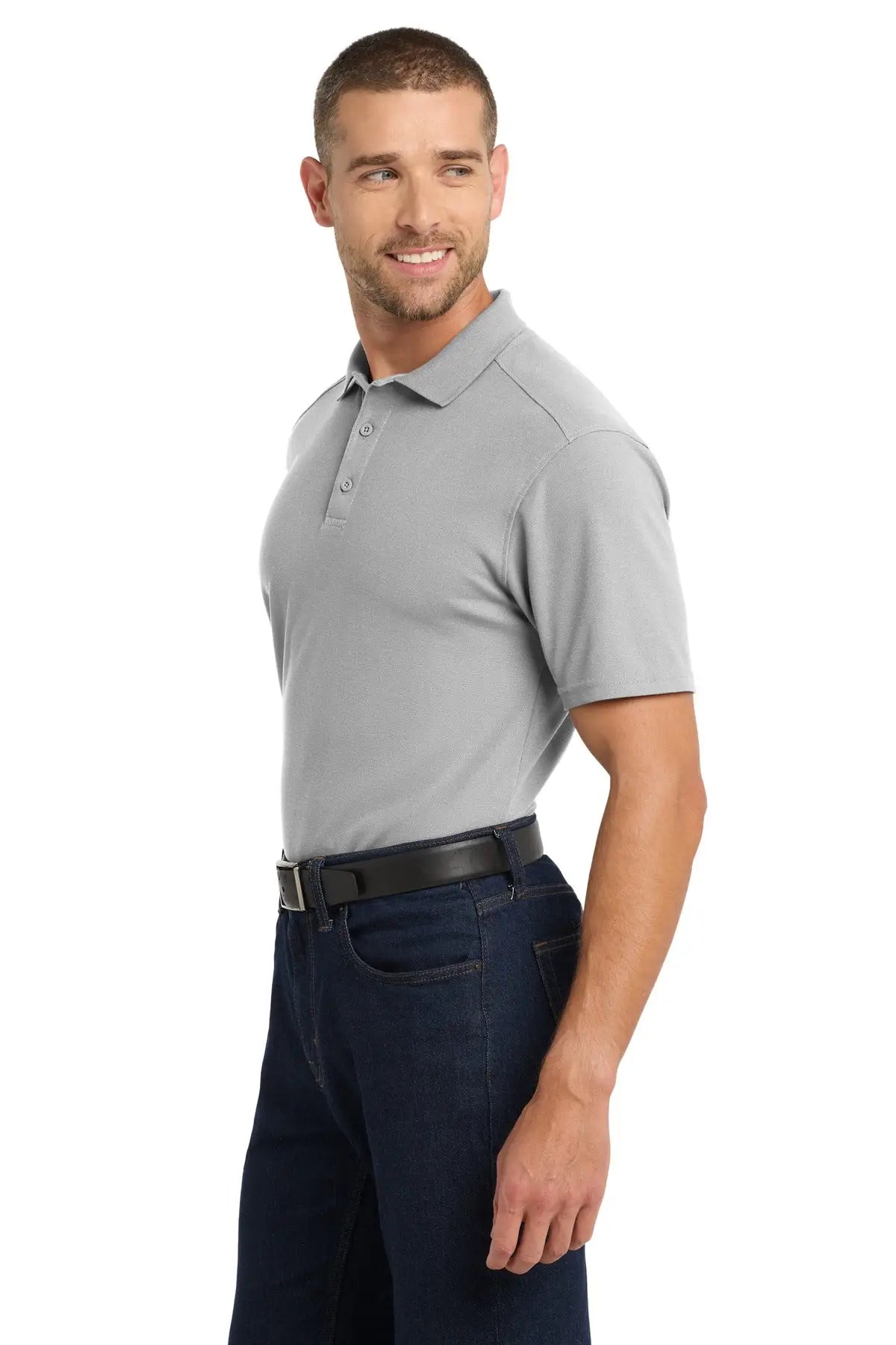 Port Authority K600 Ezperformance Pique Polo - Gusty Gray
