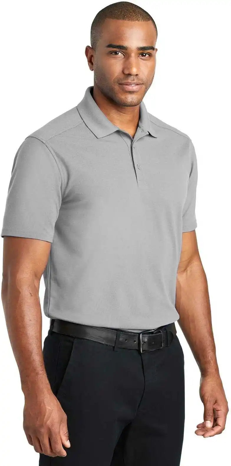 Port Authority K600 Ezperformance Pique Polo Gusty Gray