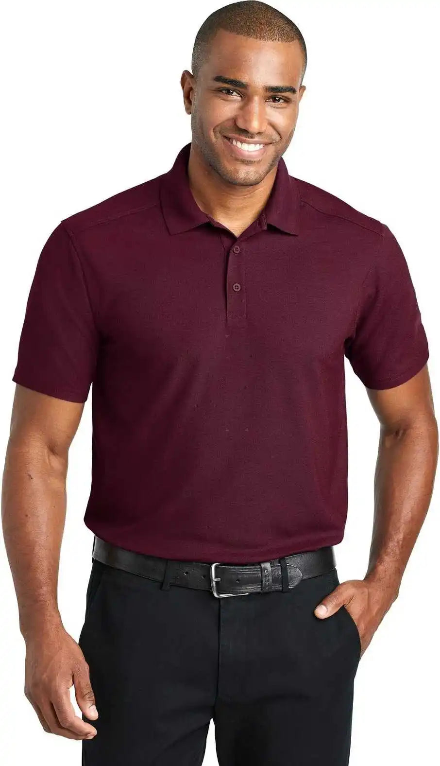 Port Authority K600 Ezperformance Pique Polo Maroon