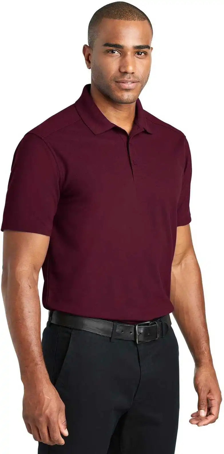 Port Authority K600 Ezperformance Pique Polo Maroon