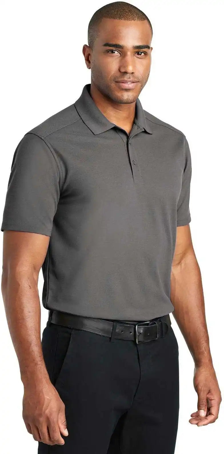 Port Authority K600 Ezperformance Pique Polo Sterling Gray