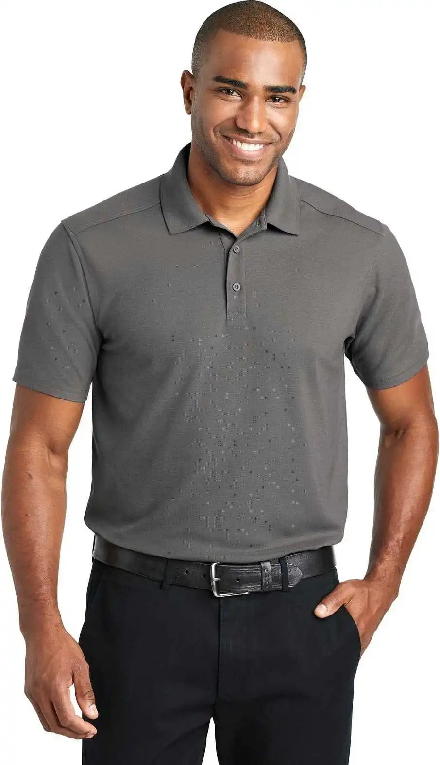 Port Authority K600 Ezperformance Pique Polo Sterling Gray