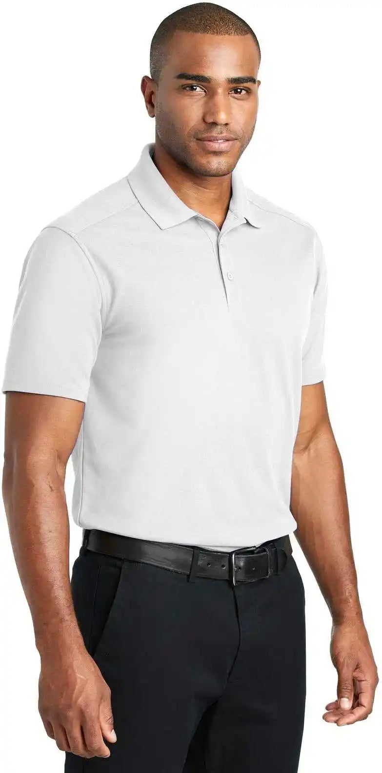 Port Authority K600 Ezperformance Pique Polo White