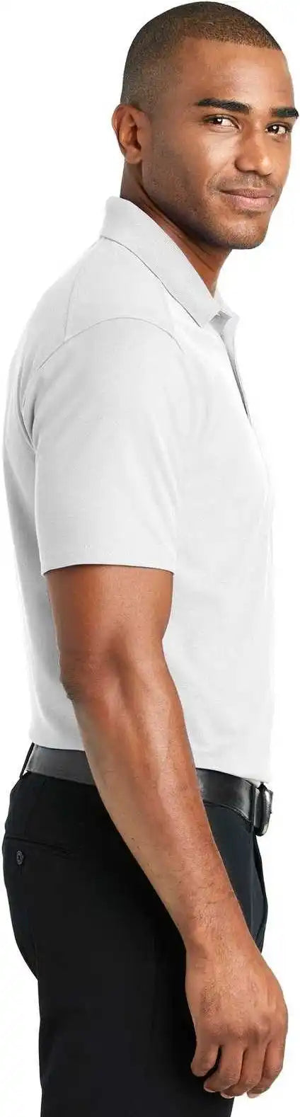 Port Authority K600 Ezperformance Pique Polo White