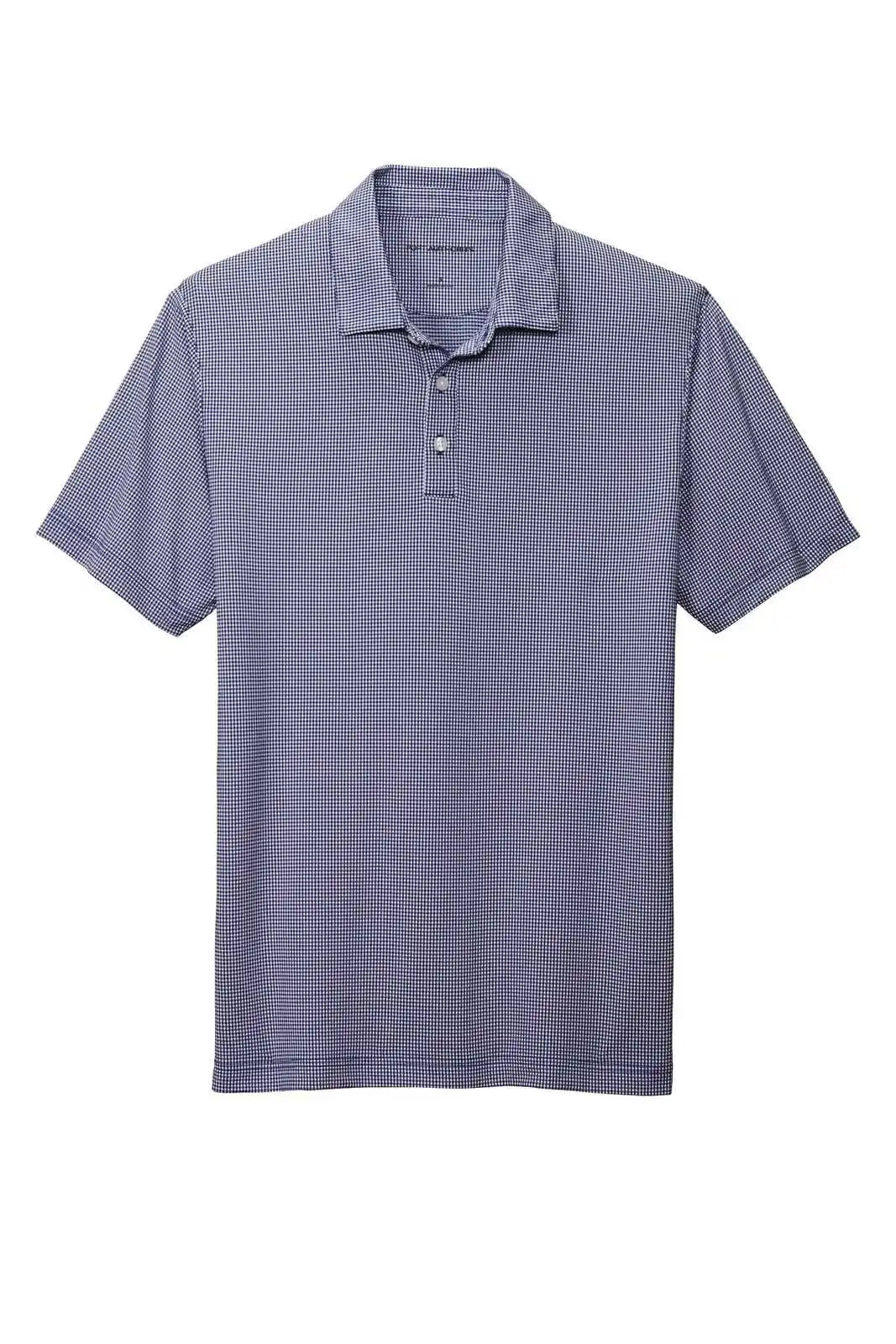 Port Authority K646 Gingham Polo - True Navy White