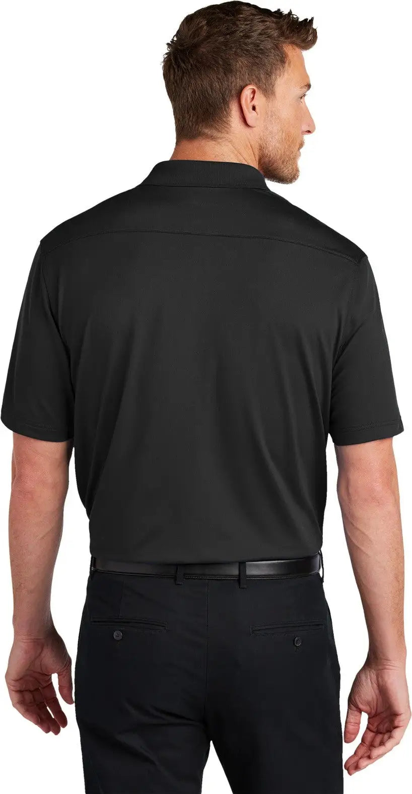 Port Authority K683 City Stretch Flat Knit Polo - Black