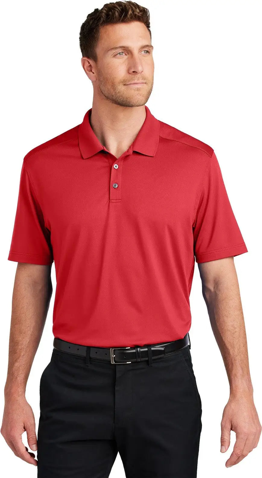 Port Authority K683 City Stretch Flat Knit Polo - Engine Red