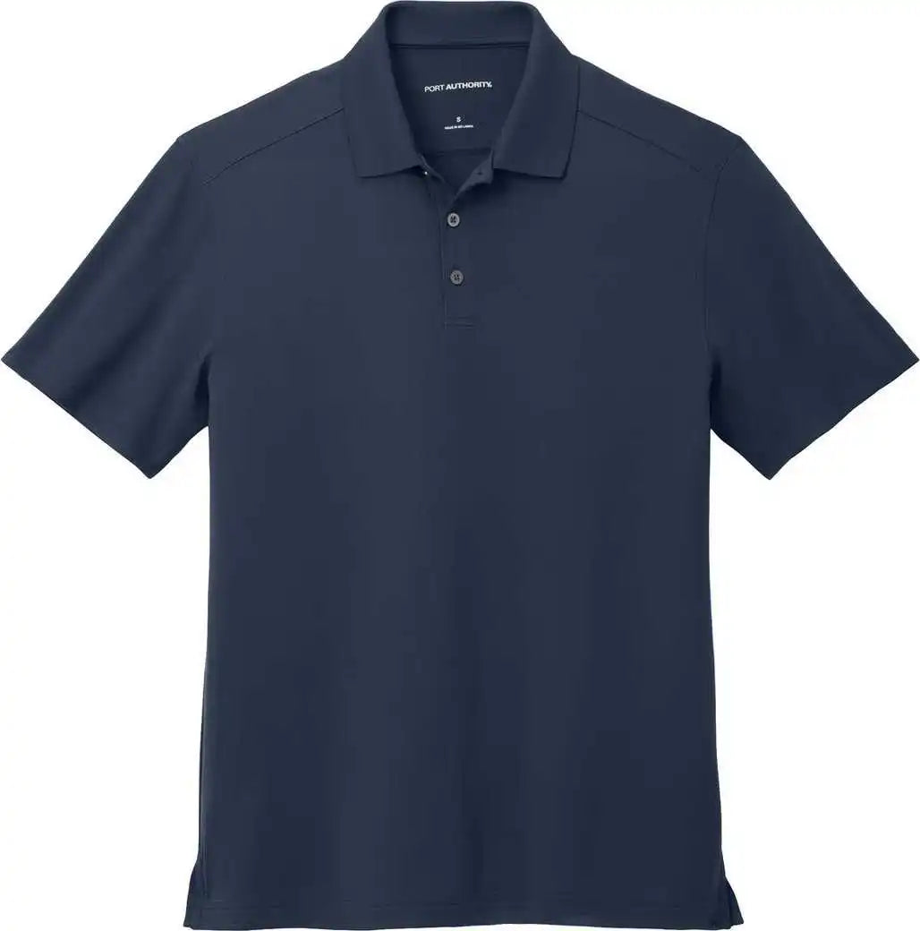 Port Authority K683 City Stretch Flat Knit Polo River Blue Navy