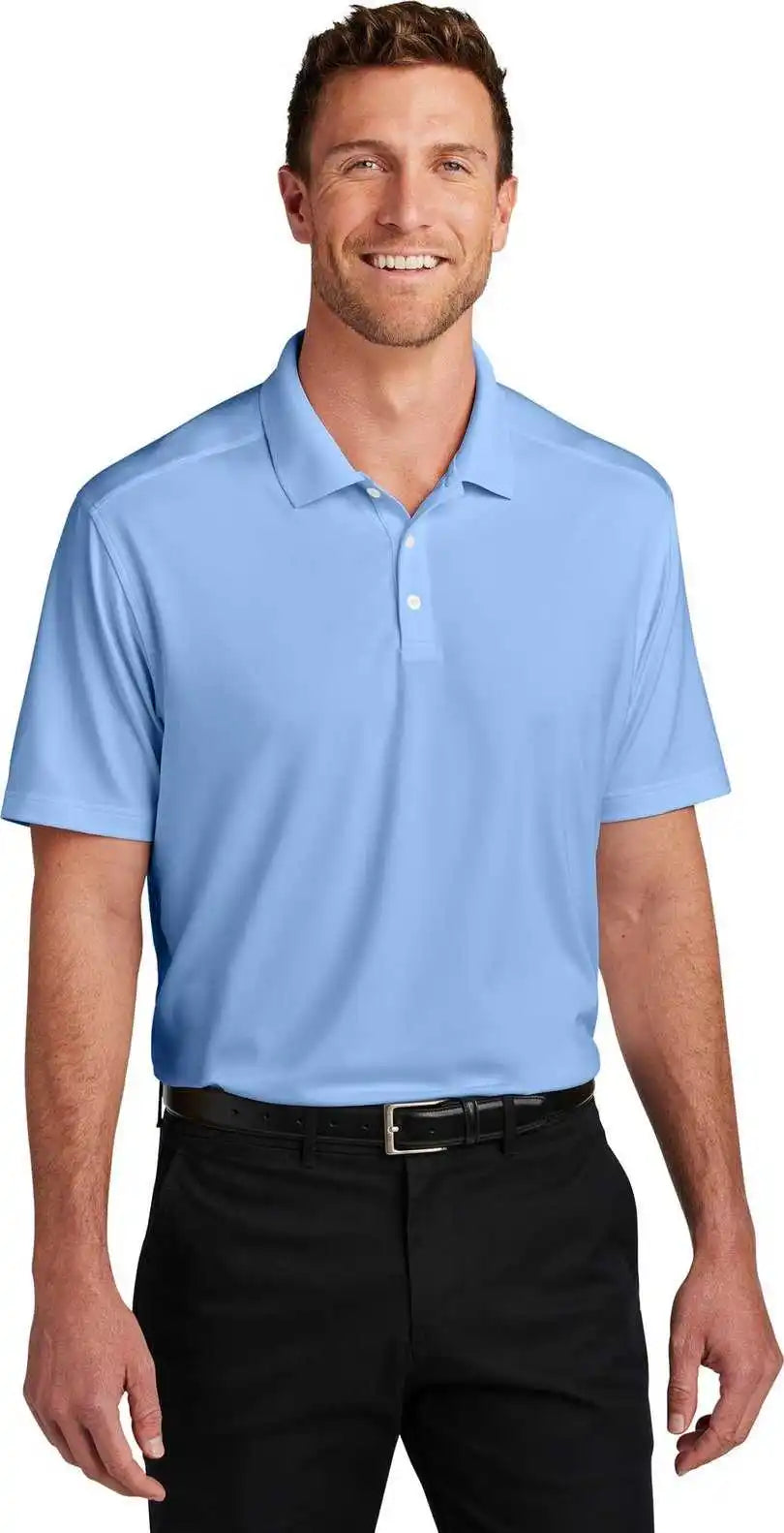 Port Authority K683 City Stretch Flat Knit Polo - Swissblue