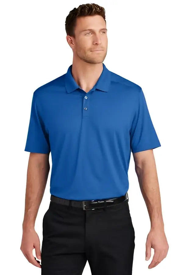 Port Authority K683 City Stretch Flat Knit Polo - True Blue - Adult Xs