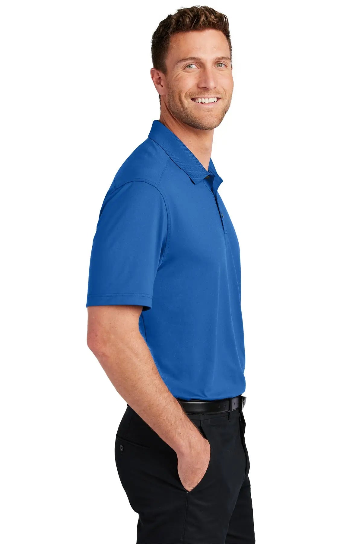 Port Authority K683 City Stretch Flat Knit Polo - True Blue
