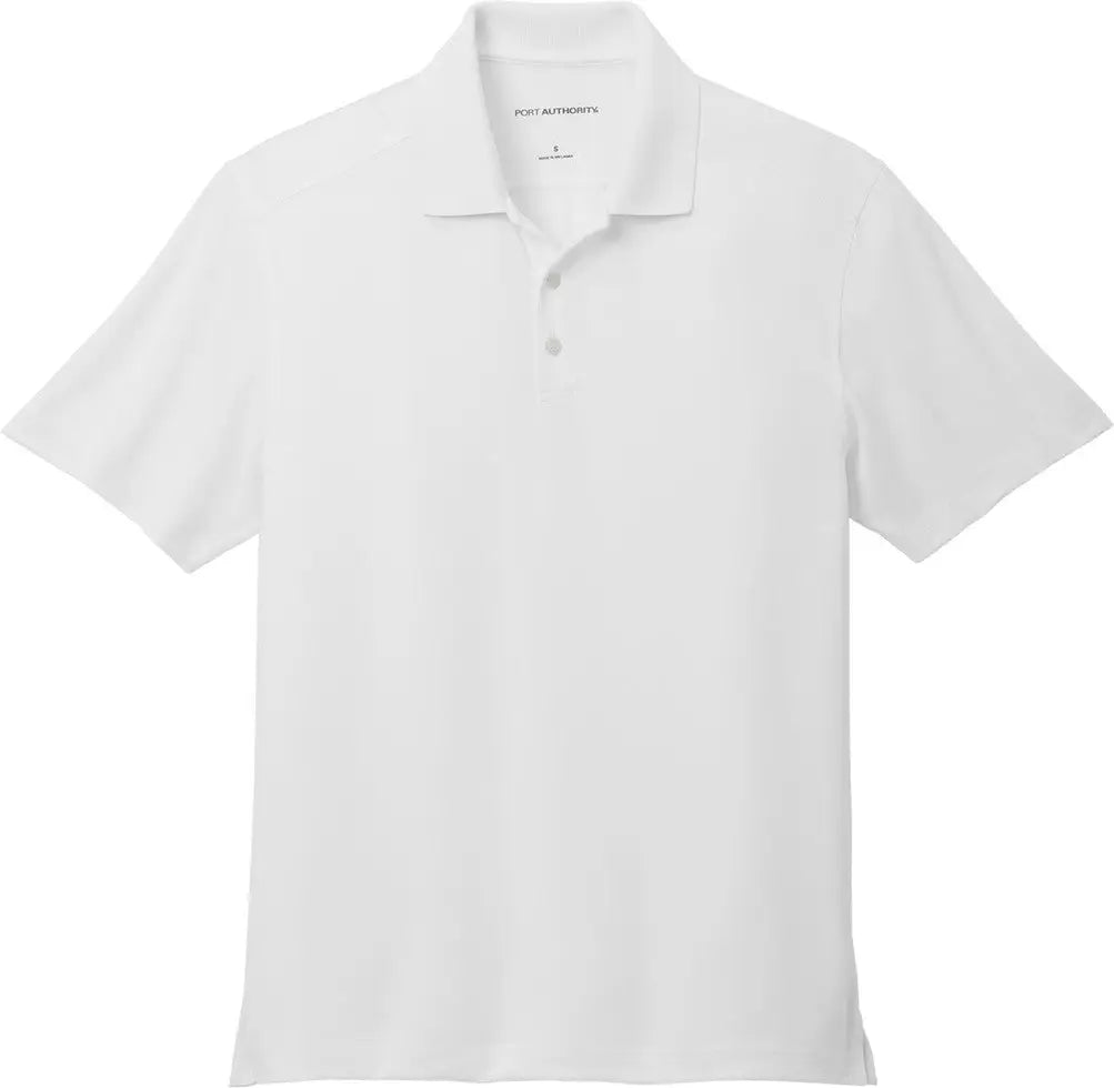 Port Authority K683 City Stretch Flat Knit Polo - White