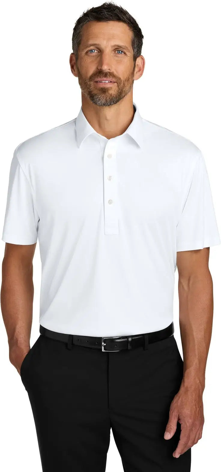 Port Authority K700 Shirt Collar Polo - White - Adult l