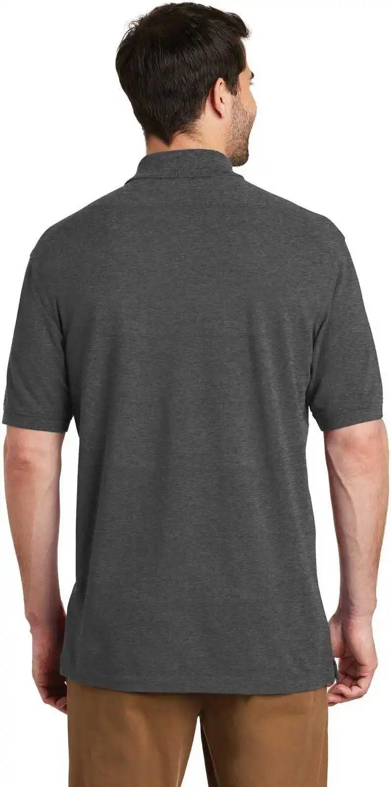 Port Authority K8000 Ezcotton Polo Charcoal Heather