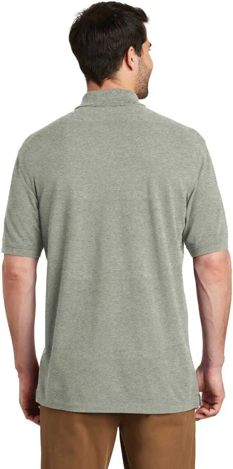Port Authority K8000 Ezcotton Polo Oxford Heather