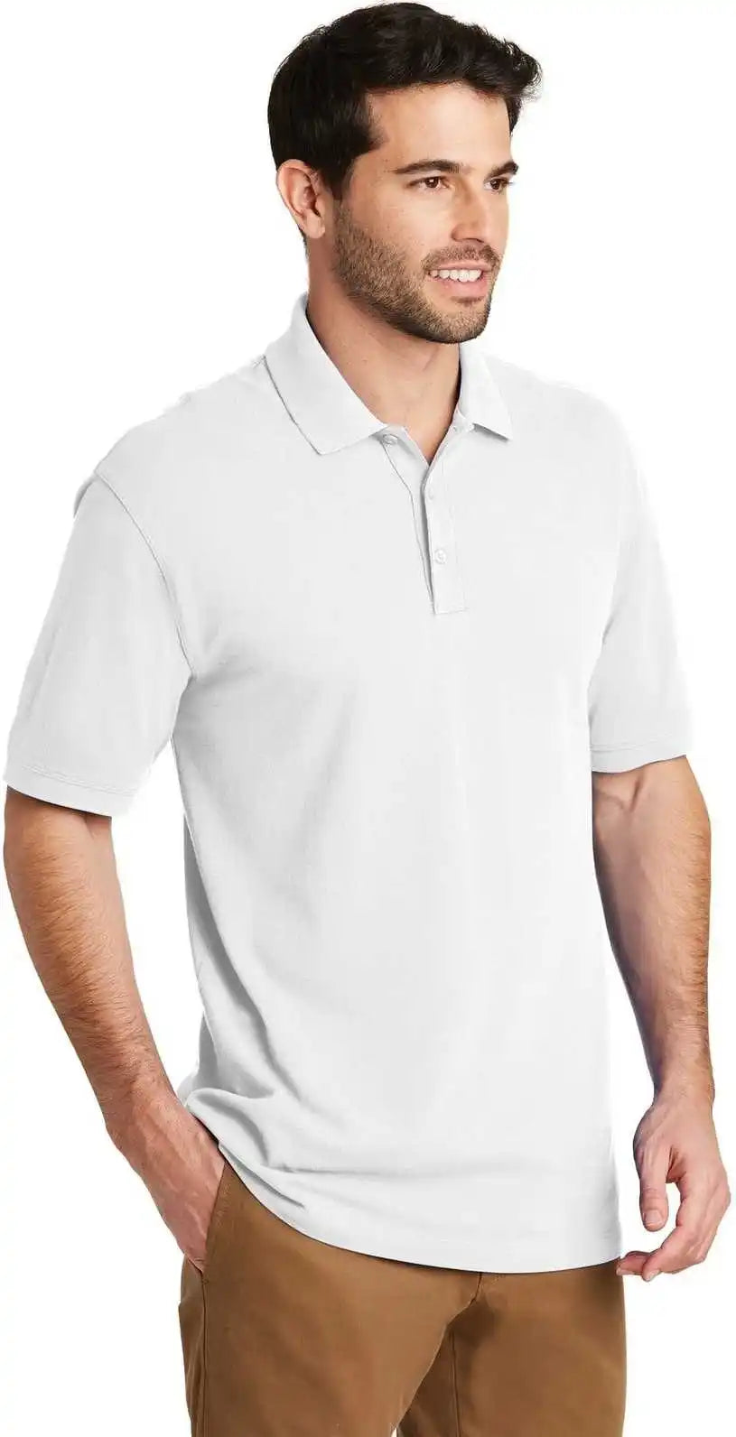 Port Authority K8000 Ezcotton Polo White