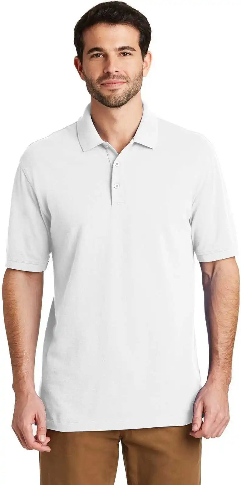Port Authority K8000 Ezcotton Polo White