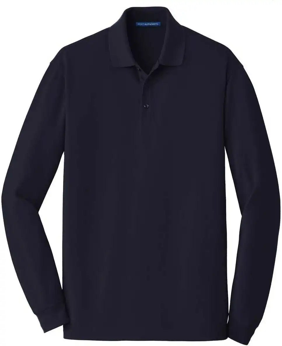 Port Authority K8000ls Ezcotton Long Sleeve Polo Navy