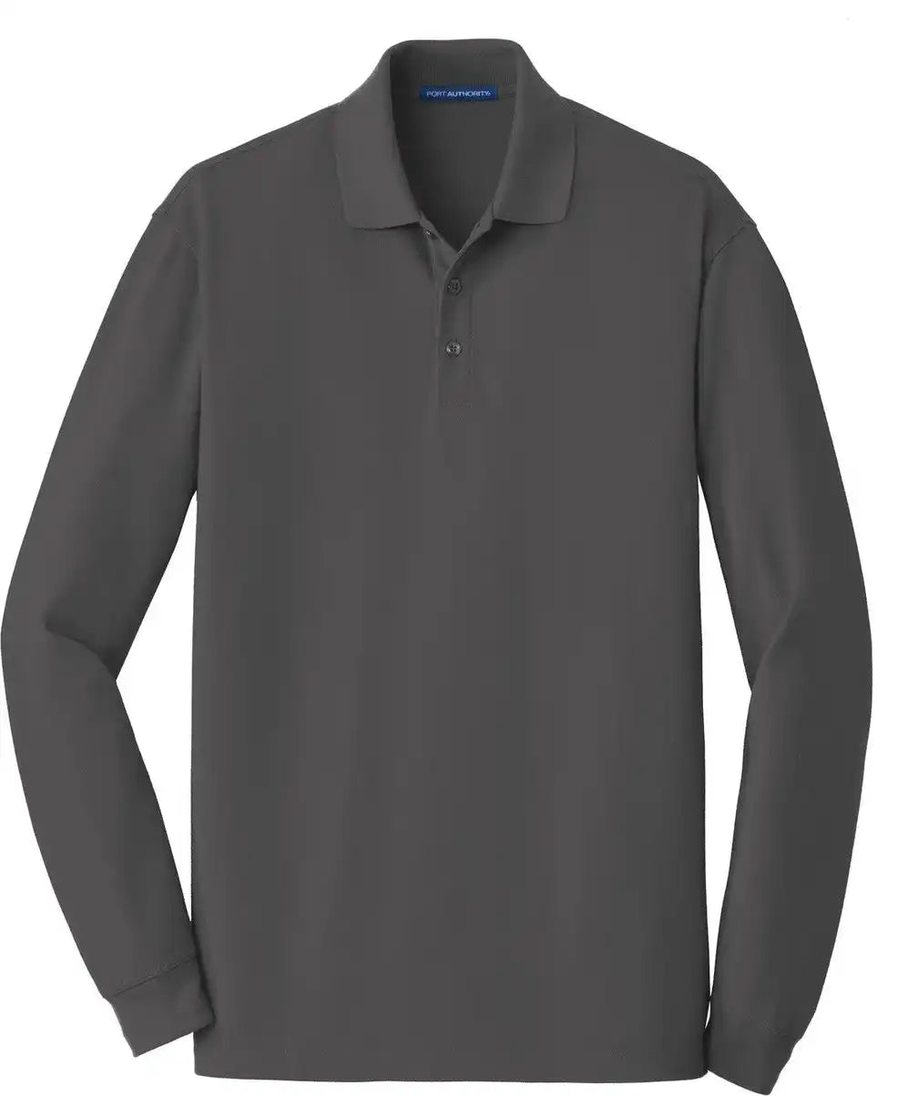 Port Authority K8000ls Ezcotton Long Sleeve Polo - Sterling Grey