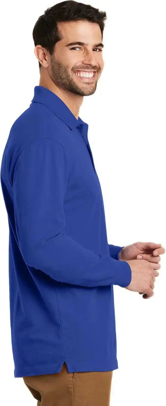 Port Authority K8000ls Ezcotton Long Sleeve Polo True Royal
