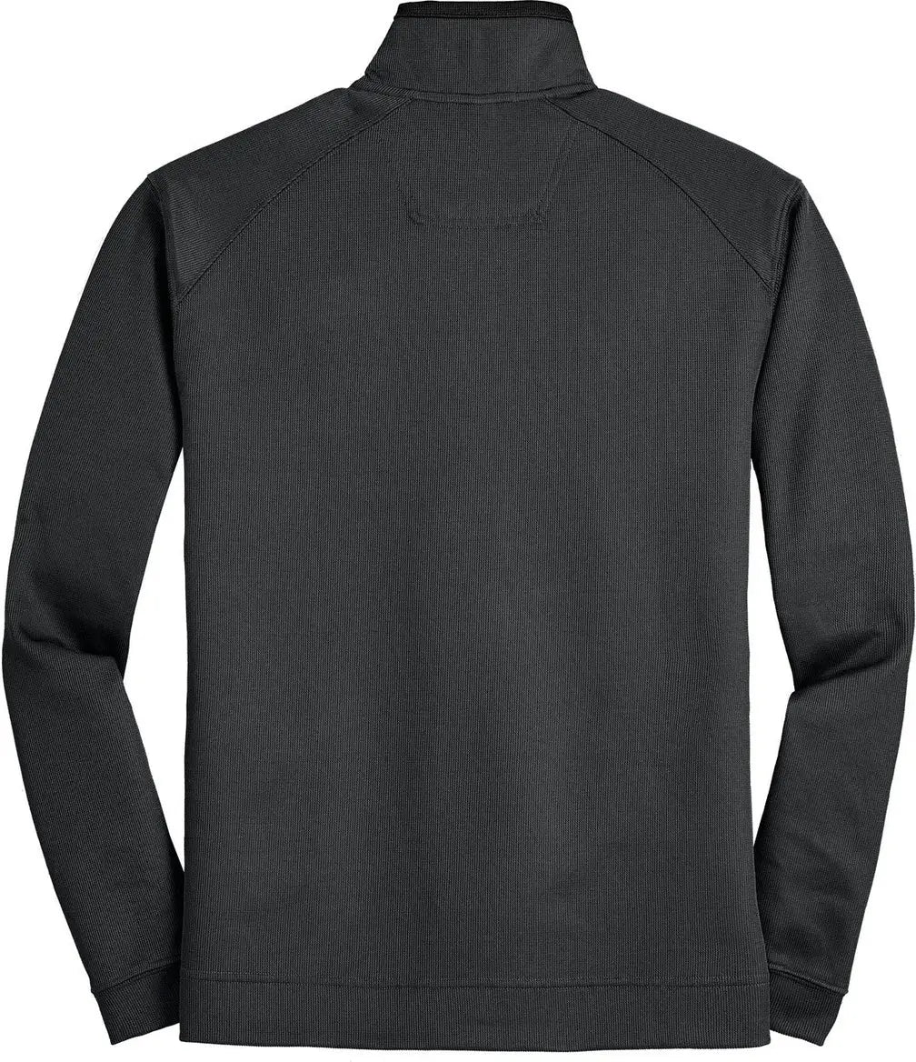 Port Authority K805 Vertical Texture 1/4-zip Pullover - Iron Gray Black