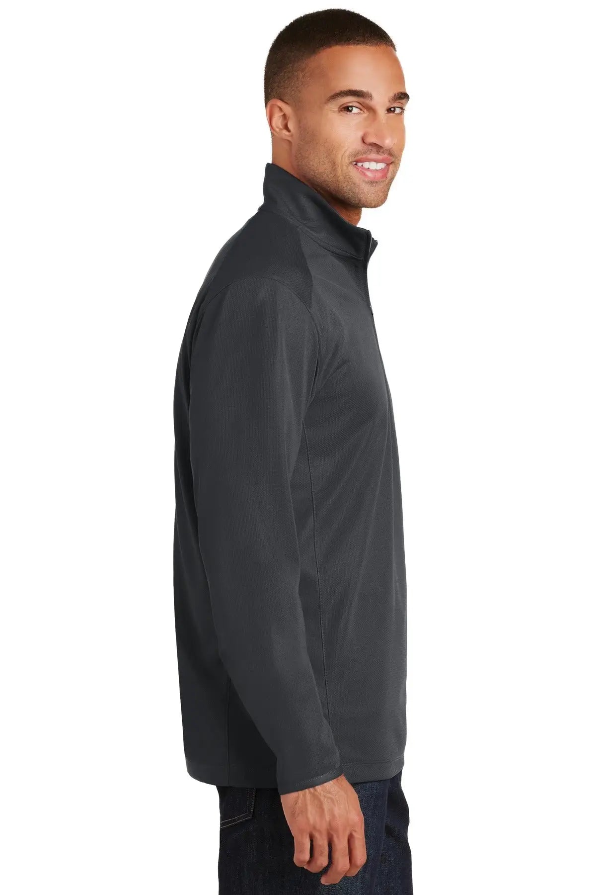 Port Authority K806 Pinpoint Mesh 1/2-zip - Battleship Gray