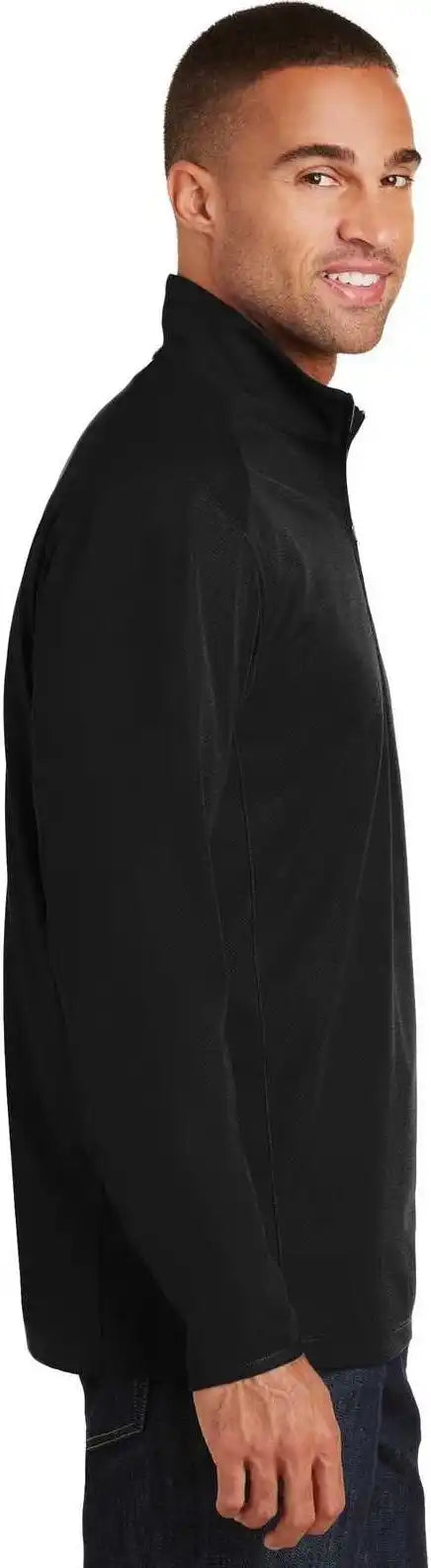 Port Authority K806 Pinpoint Mesh 1/2-zip - Black