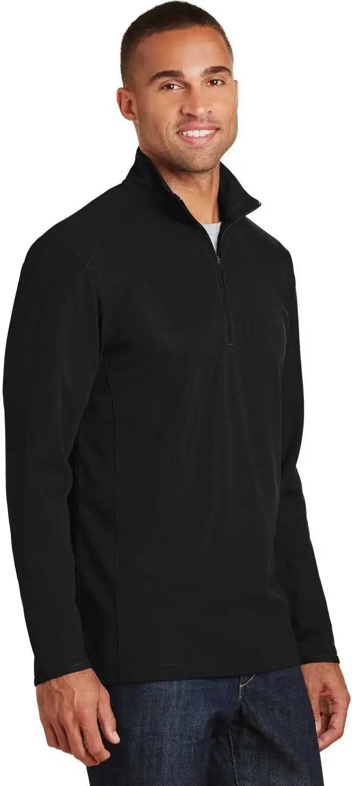 Port Authority K806 Pinpoint Mesh 1/2-zip - Black