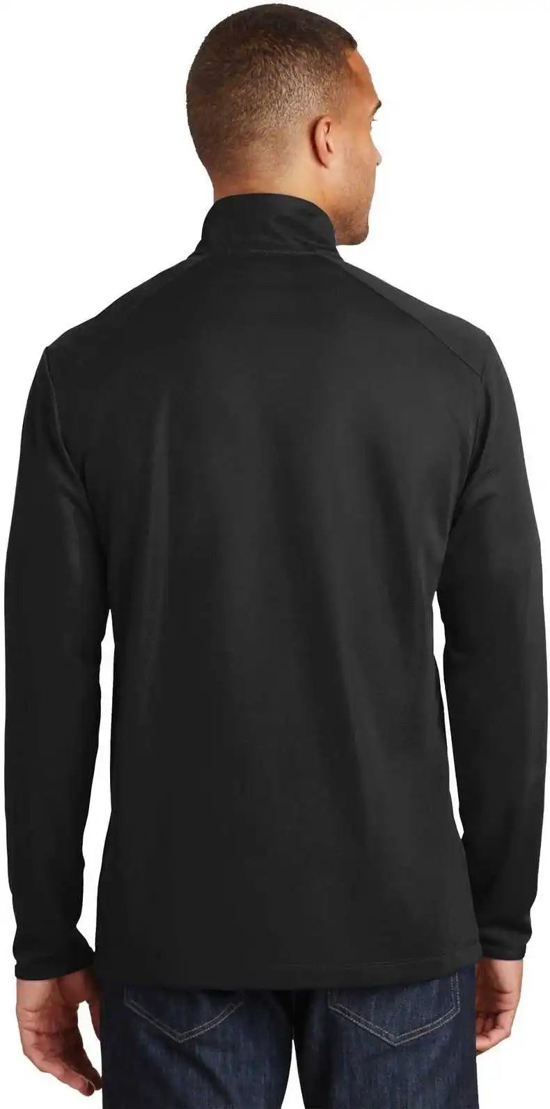 Port Authority K806 Pinpoint Mesh 1/2-zip - Black