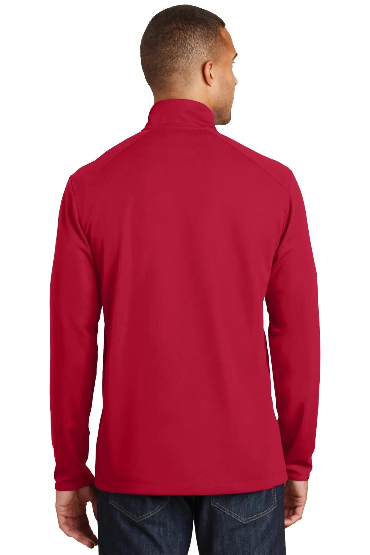 Port Authority K806 Pinpoint Mesh 1/2-zip - Rich Red