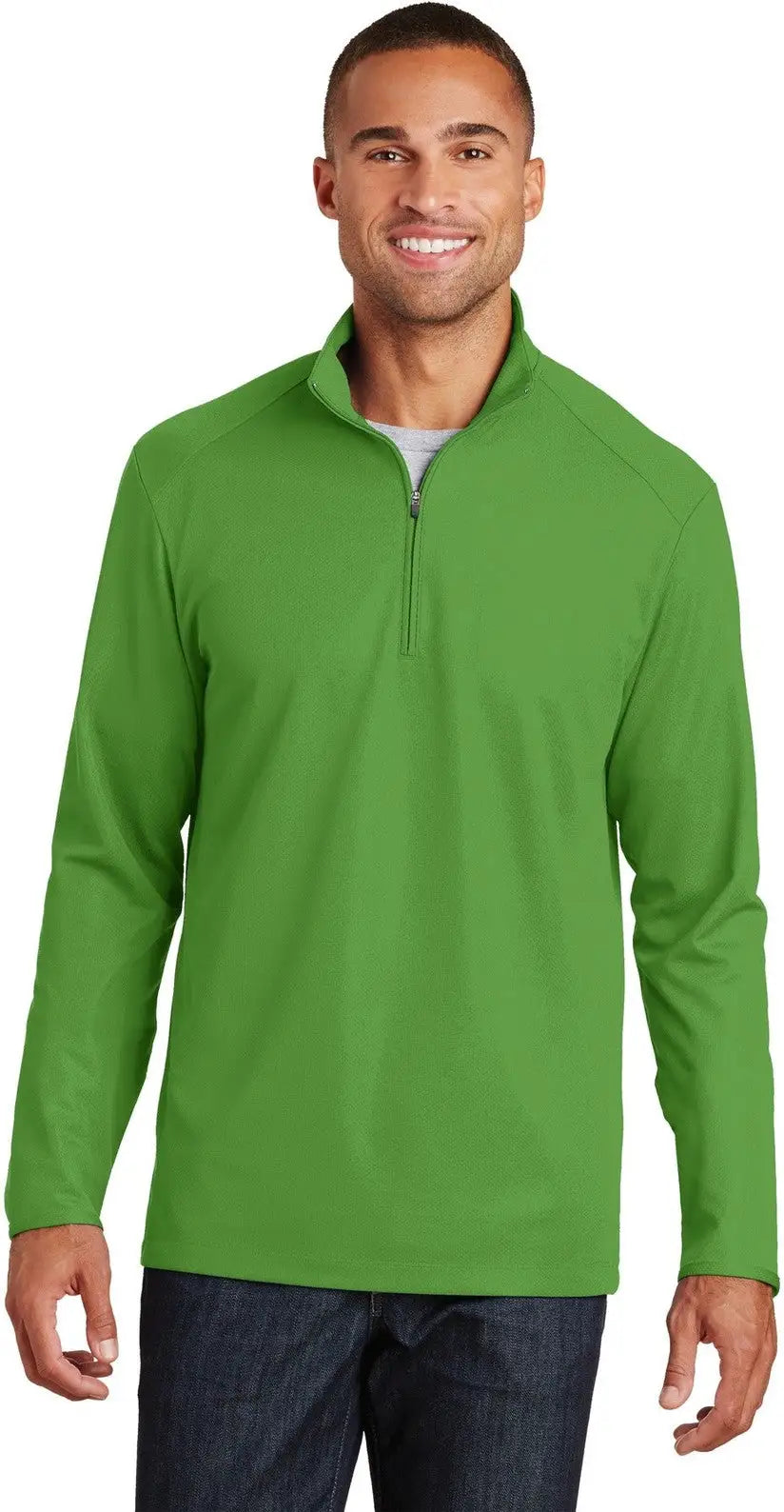 Port Authority K806 Pinpoint Mesh 1/2-zip - Treetop Green - Adult Xs