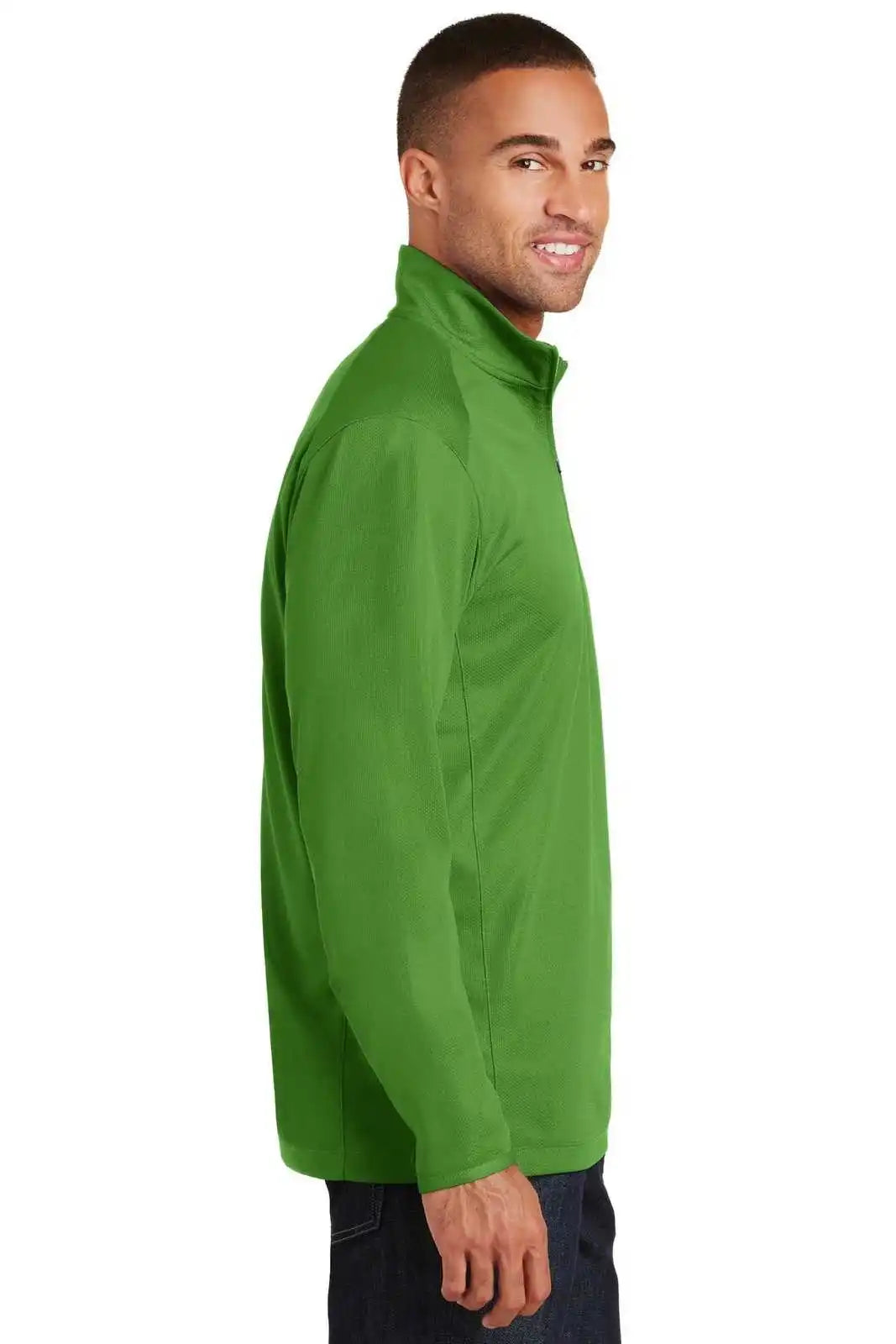 Port Authority K806 Pinpoint Mesh 1/2 Zip Treetop Green