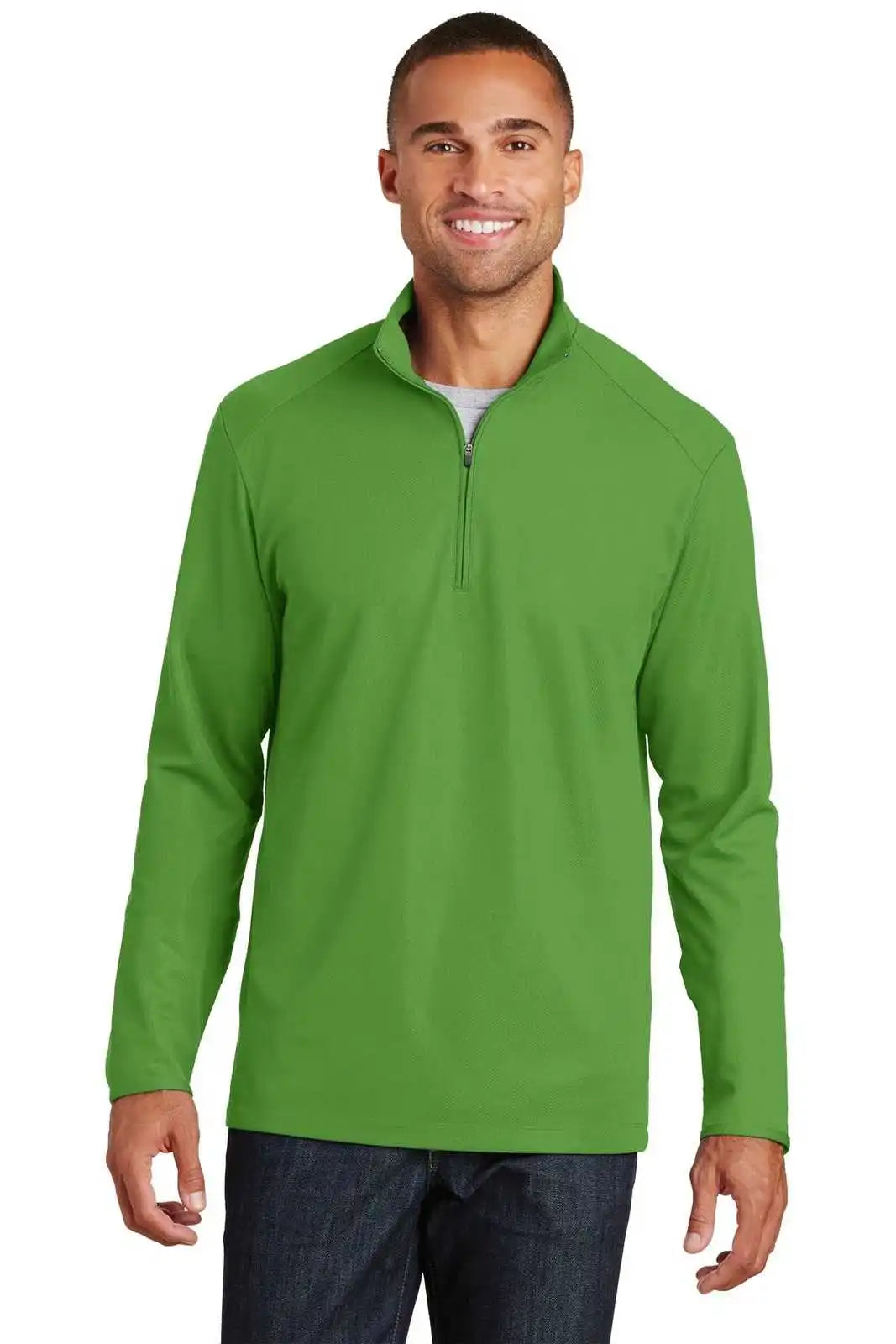 Port Authority K806 Pinpoint Mesh 1/2-zip - Treetop Green