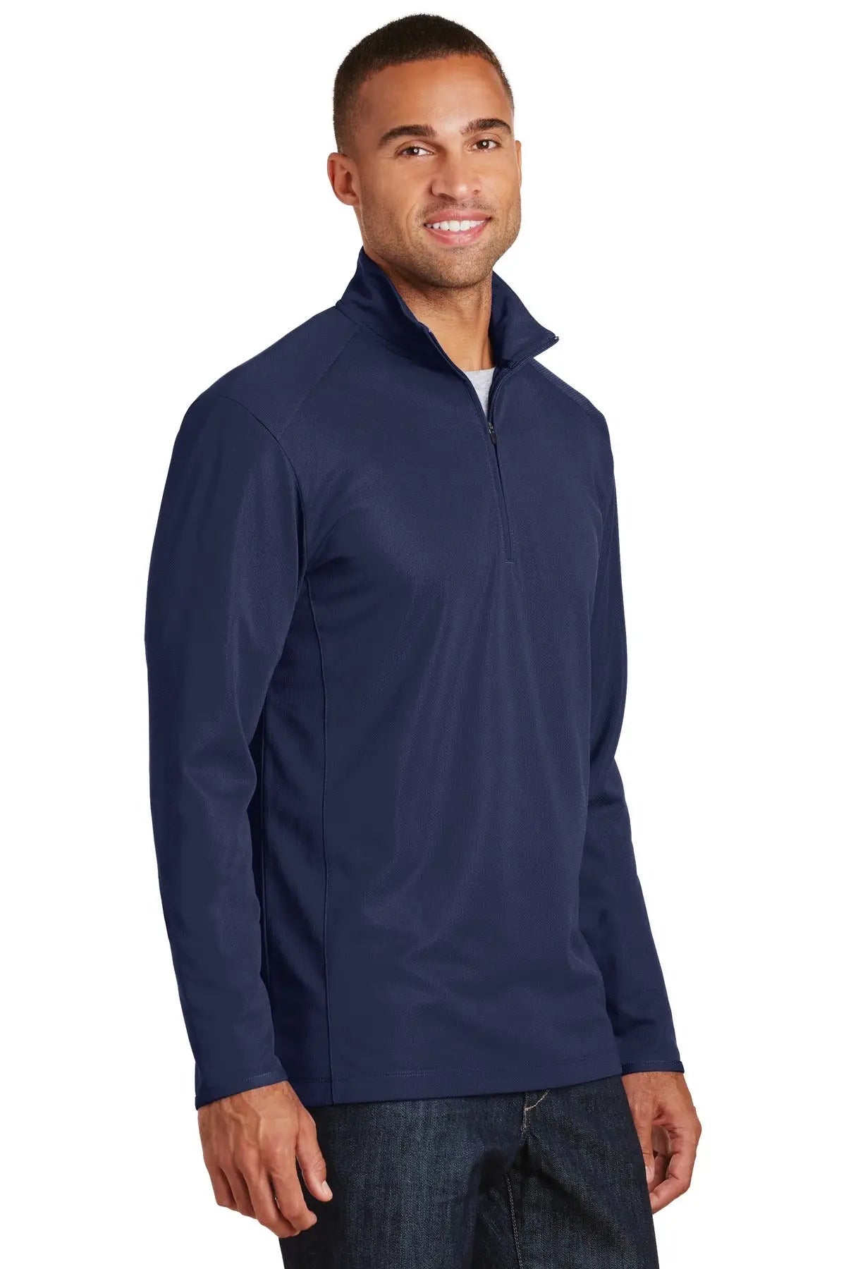 Port Authority K806 Pinpoint Mesh 1/2-zip - True Navy