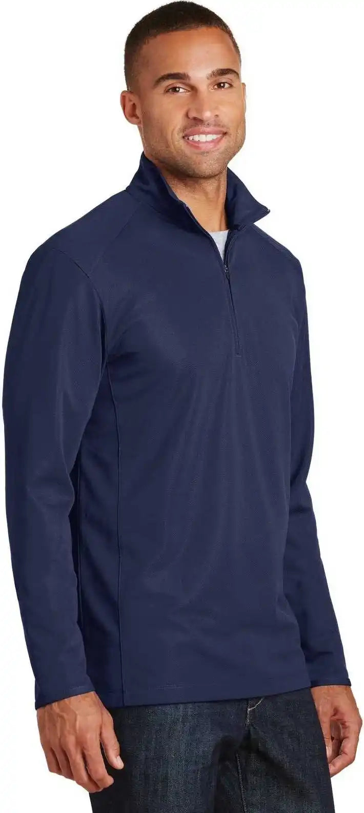 Port Authority K806 Pinpoint Mesh 1/2-zip - True Navy