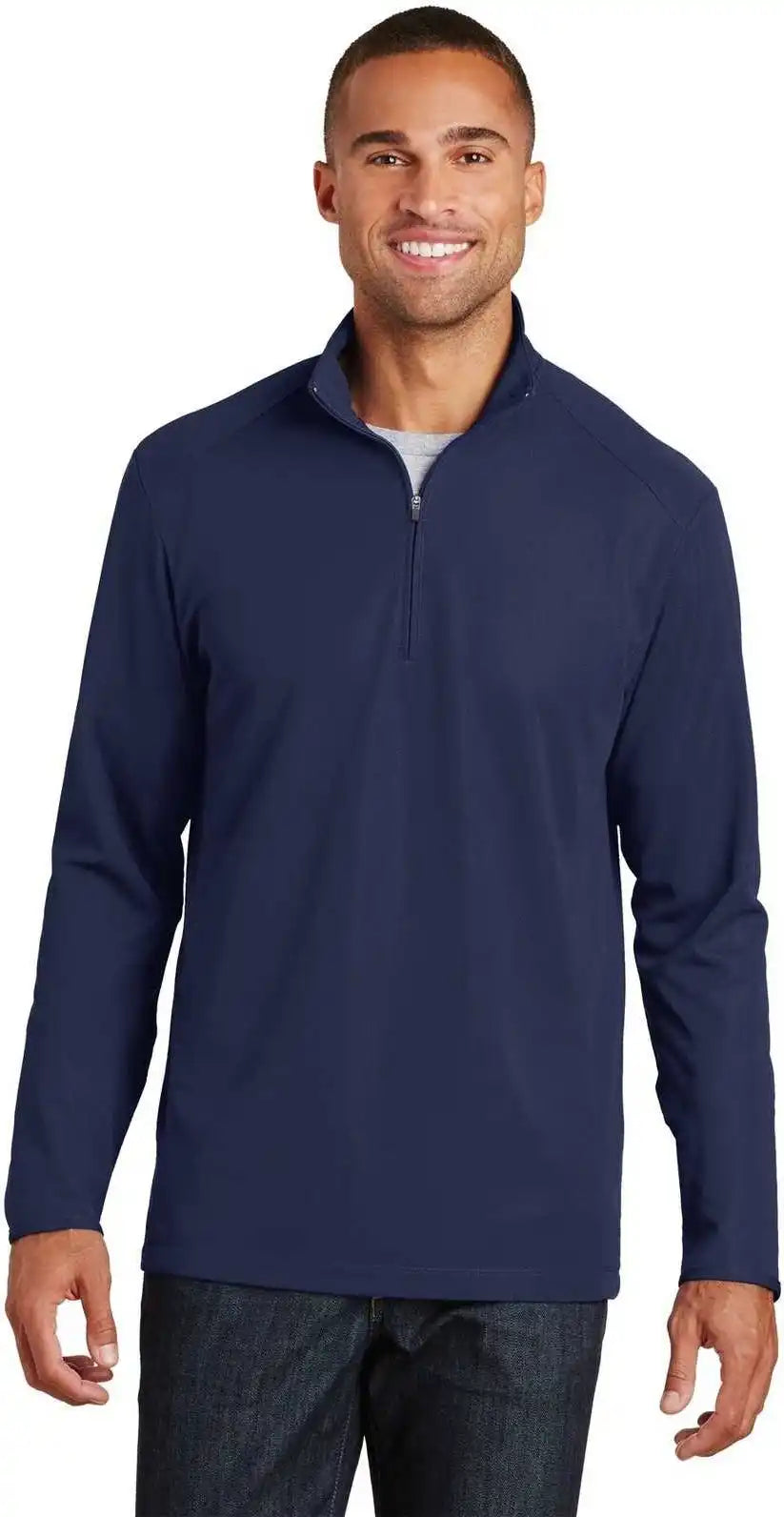 Port Authority K806 Pinpoint Mesh 1/2-zip - True Navy