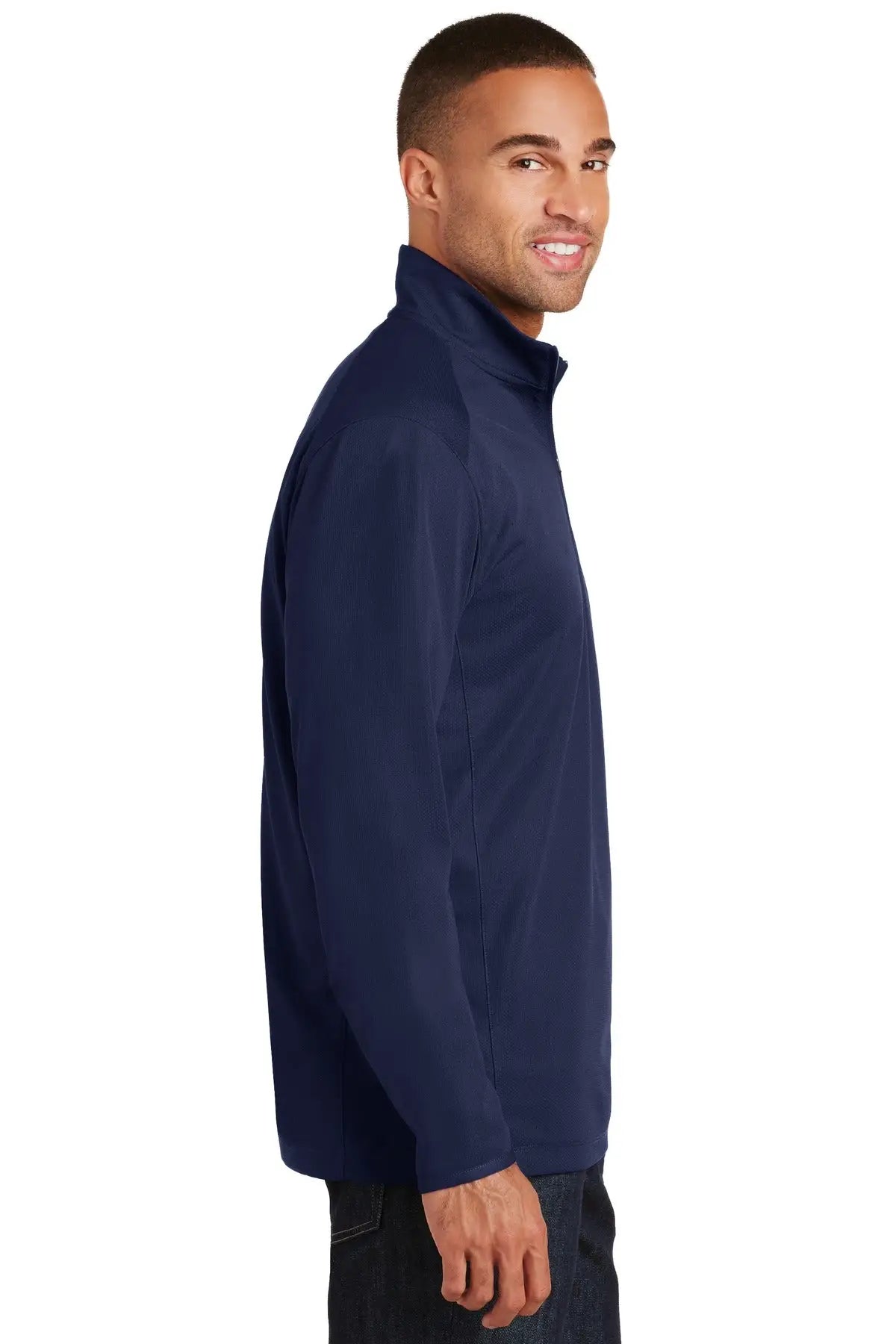 Port Authority K806 Pinpoint Mesh 1/2-zip - True Navy