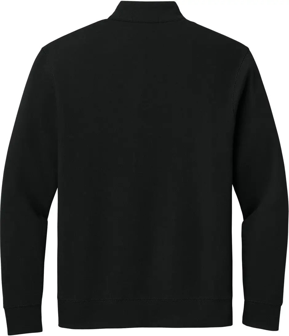 Port Authority K807 Interlock 1/4-zip - Deep Black Charcoal Heather - Black/ / Adult Xs