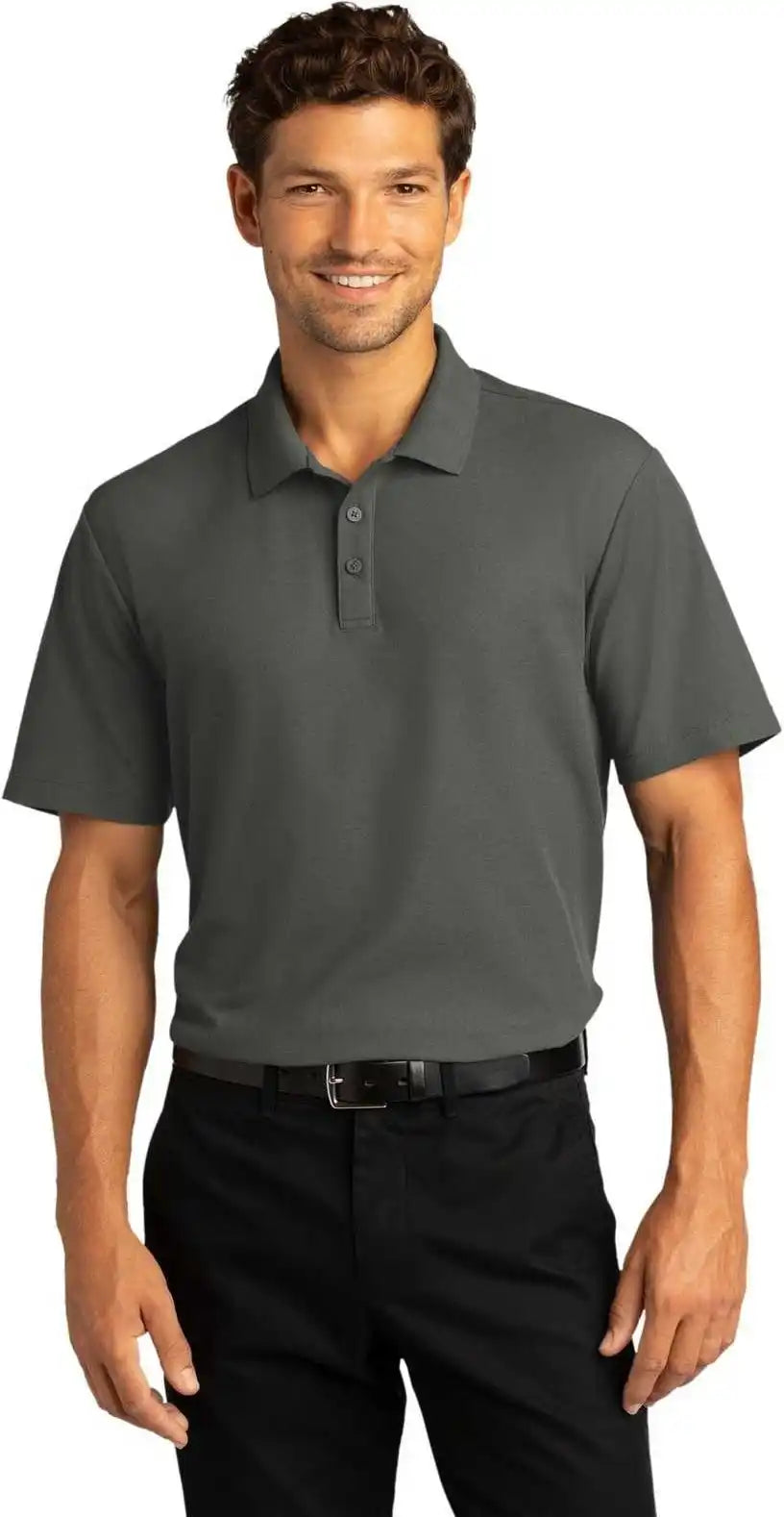 Port Authority K810 Superpro React Polo Storm Gray